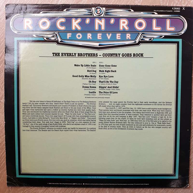 Everly Brothers - Rock & Roll Forever - Vinyl LP Record - Very-Good+ Quality (VG+)