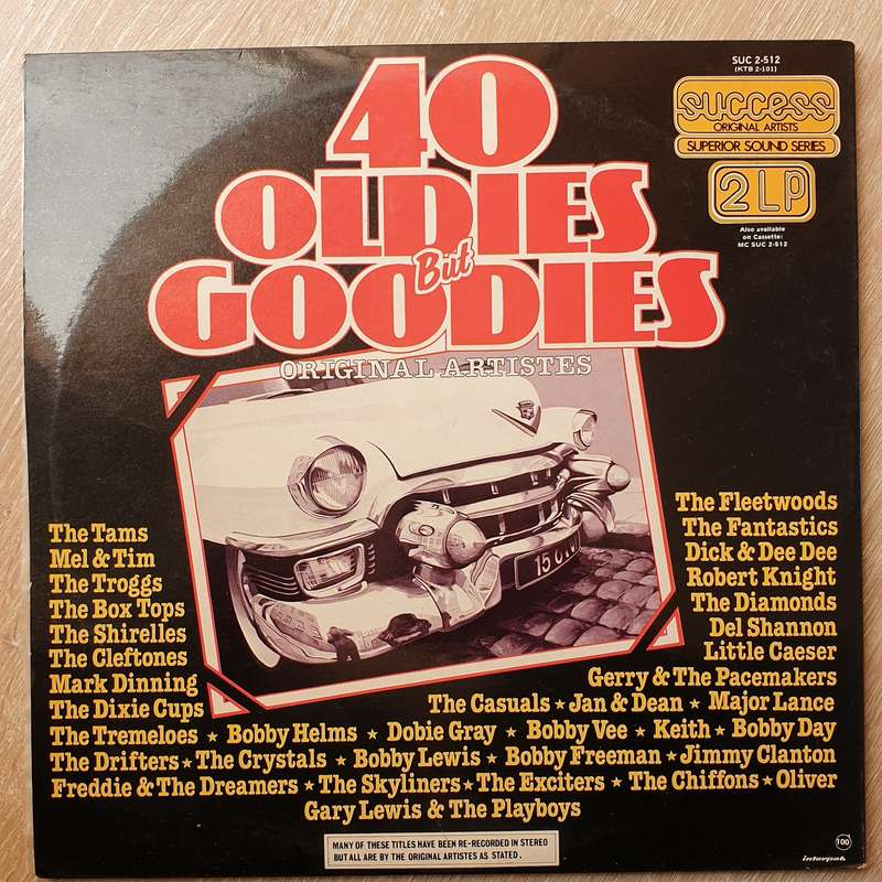 40 Oldies but Goldies - Double Vinyl LP Record - Very-Good+ Quality (VG+)