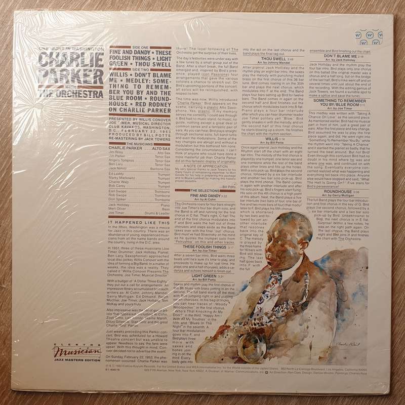 Charlie Parker With The Orchestra  One Night In Washington - Vinyl LP Record - Sealed