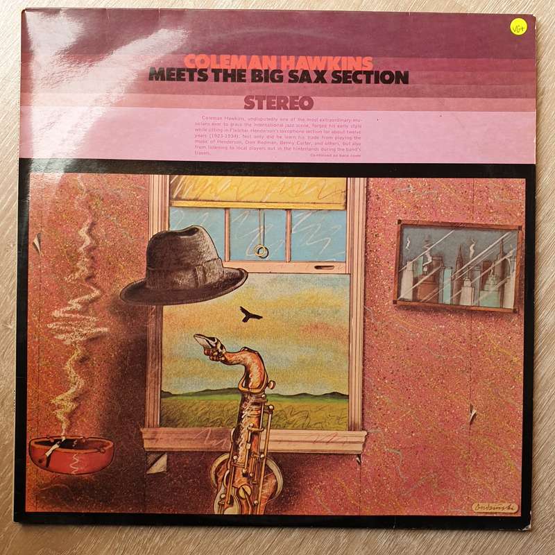 Coleman Hawkins  Meets The Big Sax Section - Vinyl LP Record - Very-Good+ Quality (VG+)