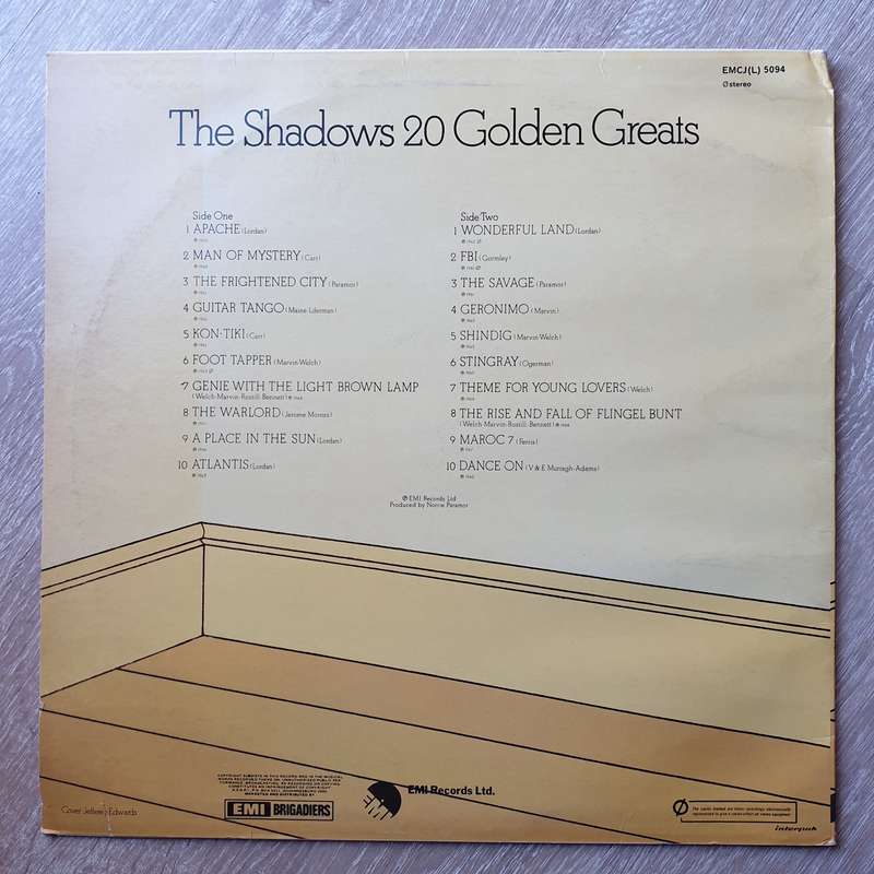 Shadows - 20 Golden Greats - Vinyl LP Record - Opened  - Very-Good- Quality (VG-)