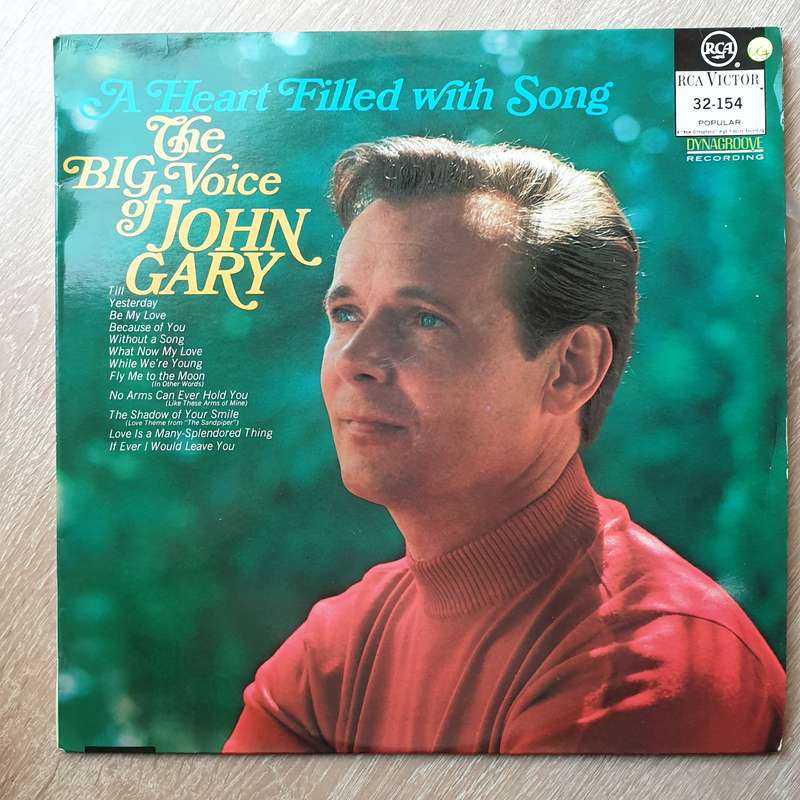 John Gary  A Heart Filled With Song - Vinyl LP Record - Very-Good+ Quality (VG+)