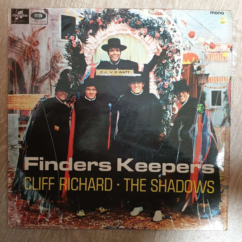 Cliff Richard And The Shadows  Finders Keepers  - Vinyl LP Record - Very-Good+ Quality (VG+)