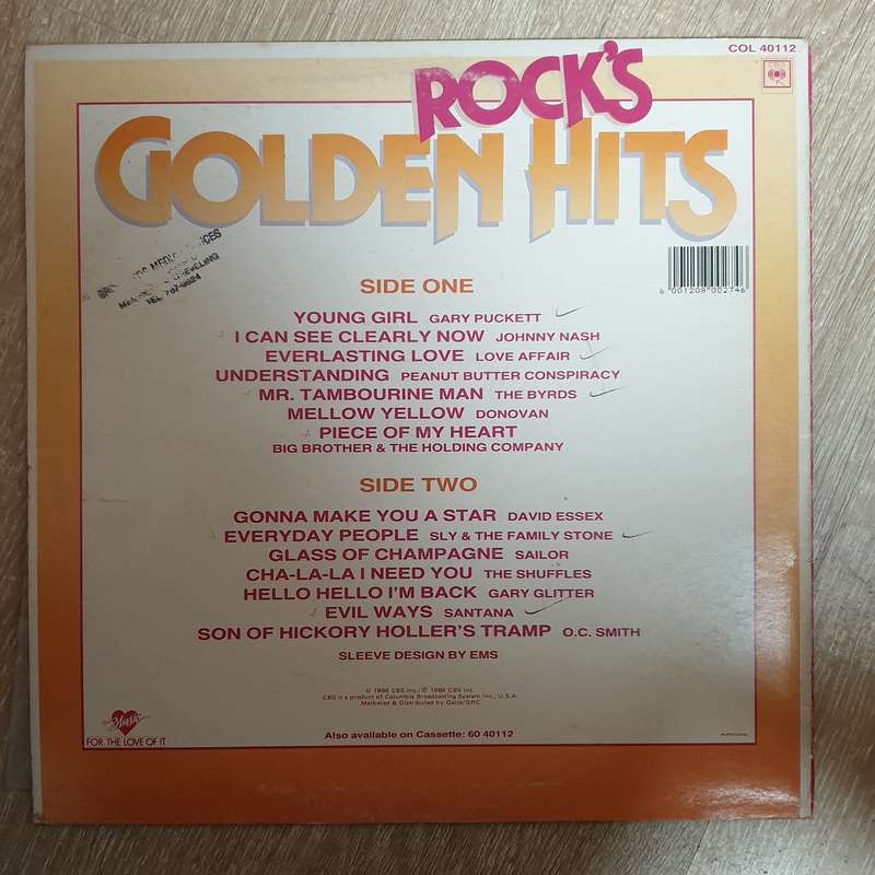 Rock's Golden Hits - Vol 1 - Vinyl LP Record - Opened  - Very-Good- Quality (VG-)