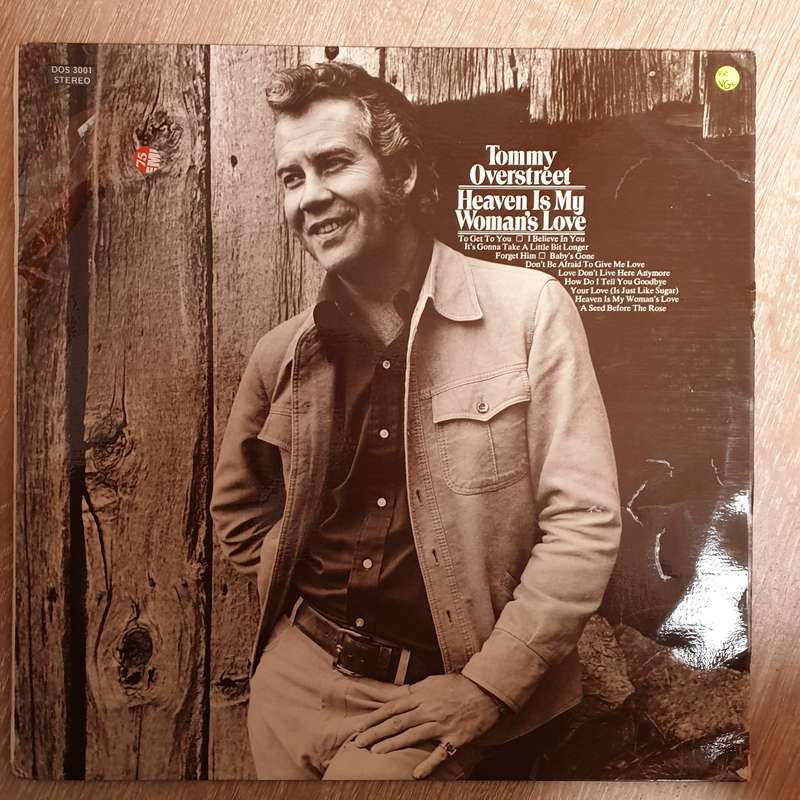 Tommy Overstreet  Heaven Is My Woman's Love - Vinyl LP Record - Very-Good+ Quality (VG+)
