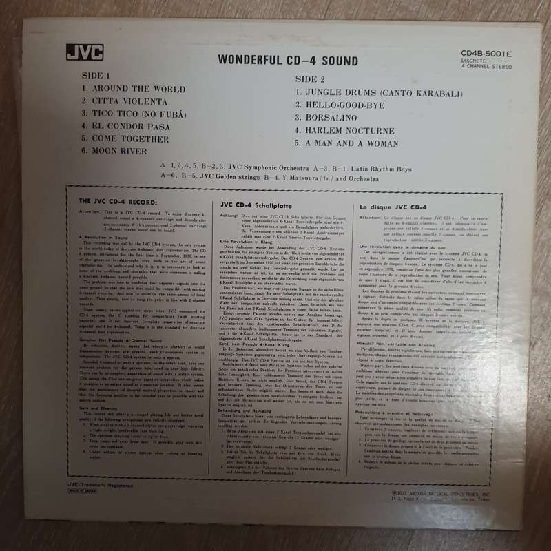 Wonderful CD-4 Sound - Audiophile (Japanese Press) - Discreet 4 Channel Stereo - JVC Symphonic Or...