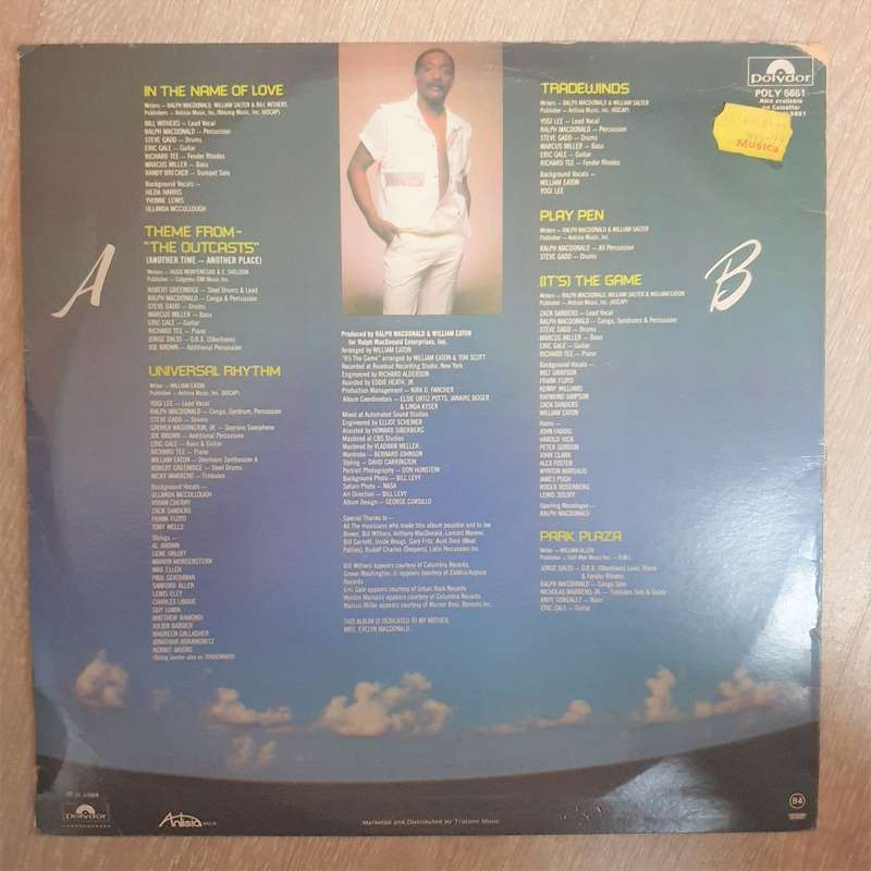 Ralph MacDonald  Universal Rhythm-  Vinyl LP Record - Very-Good+ Quality (VG+)