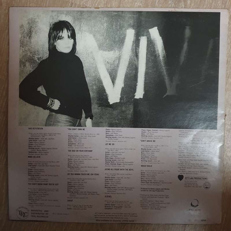 Joan Jett  Bad Reputation  -  Vinyl LP Record - Very-Good+ Quality (VG+)