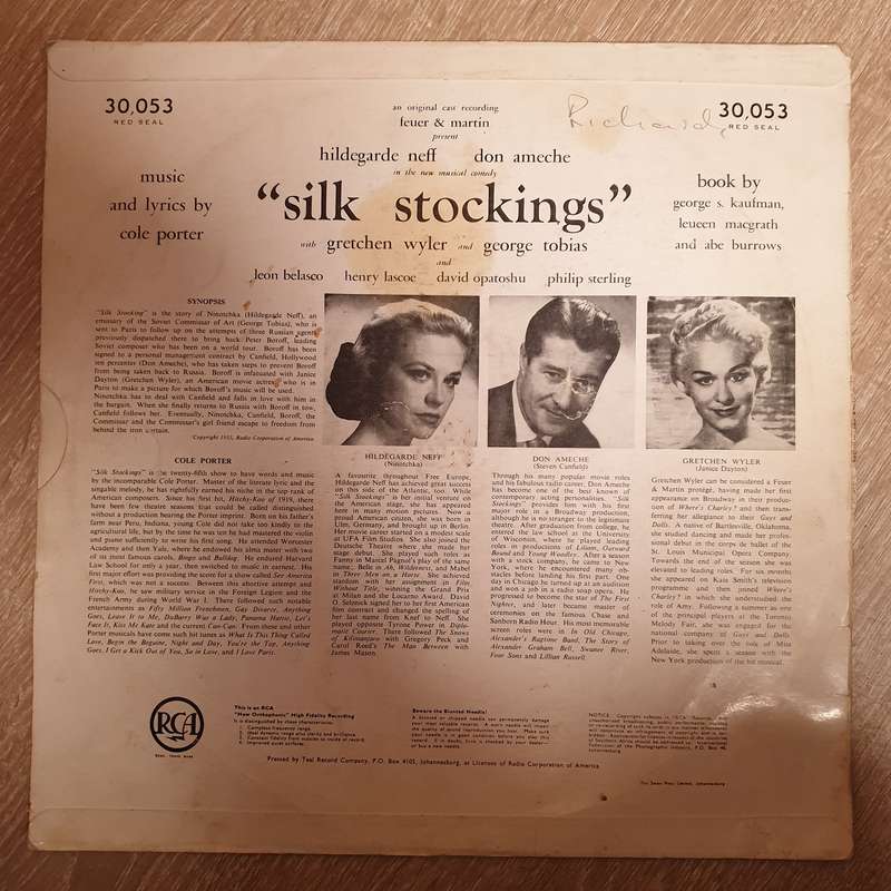 Silk Stockings  - An Original Cast Recording - Cole Porter - Vinyl LP Record - Good Quality (G) (...