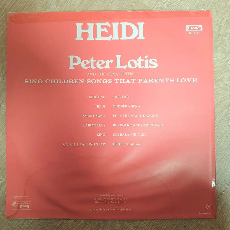 Heidi - Peter Lotis ad the Alpen Sisters - Vinyl LP Record - Very-Good- Quality (VG-)