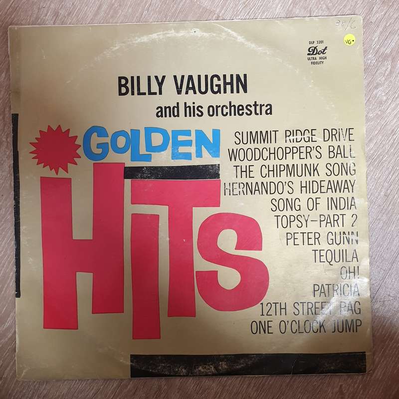 Billy Vaughn And His Orchestra  Golden Hits - Vinyl LP Record - Opened  - Very-Good Quality...