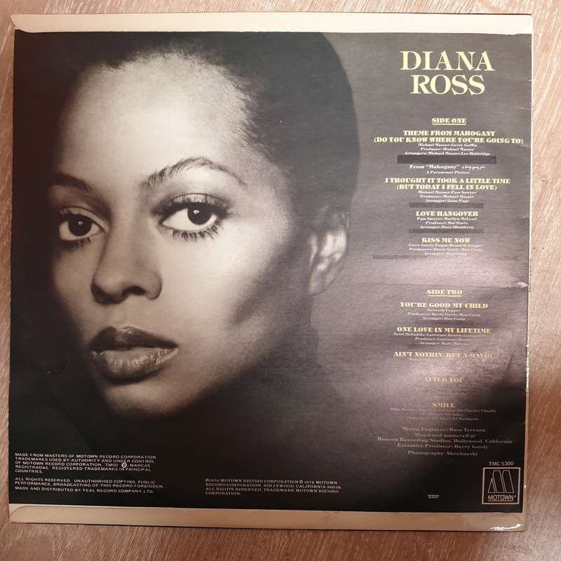 Diana Ross - Diana Ross - Theme From Mahogany -   Vinyl LP Record  - Opened  - Very-Good+ Quality...