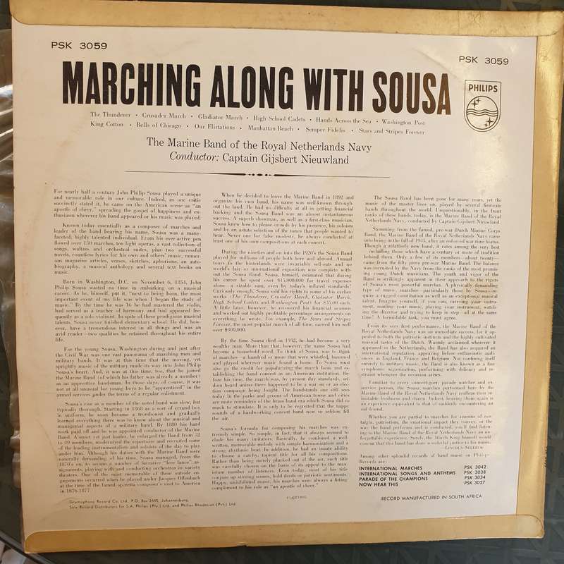 The Marine Band Of The Royal Netherlands Navy  Marching Along With Sousa   Vinyl LP R...