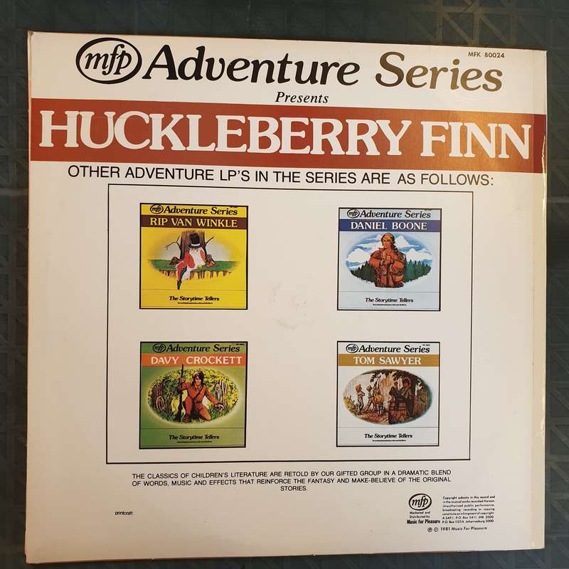 Huckleberry Finn - MFP Adventure Series  Vinyl LP Record - Very-Good+ Quality (VG+)