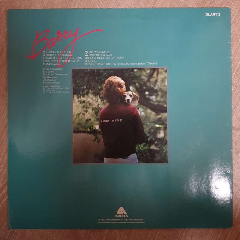 Barry Manilow - Barry - Vinyl LP Record - Opened  - Very-Good Quality (VG)