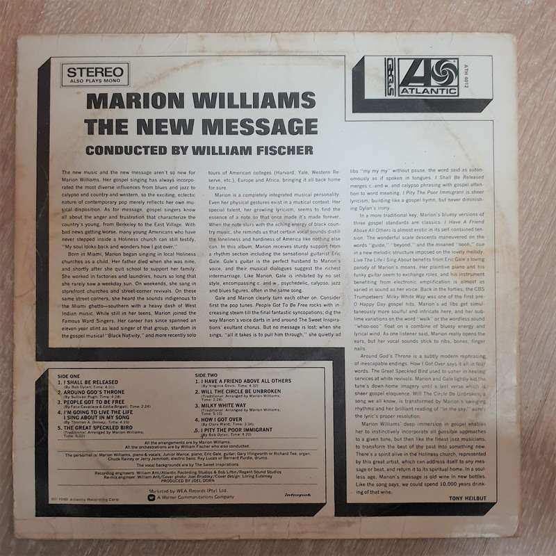 Marion Williams - The New Message - Vinyl LP Record - Good Quality (G)
