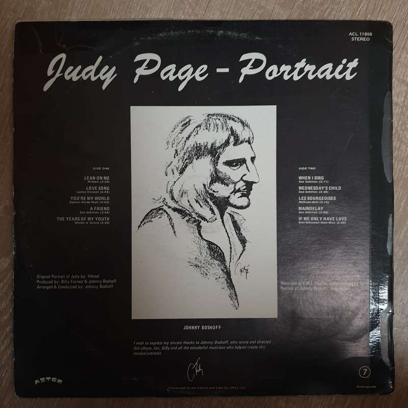 Judy Page  Portrait - Vinyl LP Record - Very-Good Quality (VG)