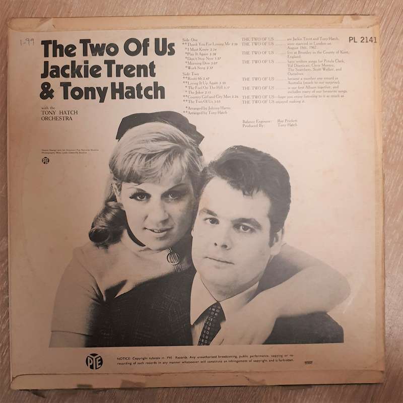 Jackie Trent & Tony Hatch - Vinyl LP Record - Very-Good+ Quality (VG+)