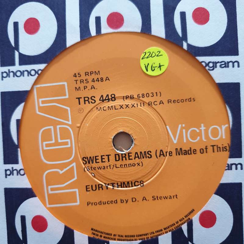 Eurythmics  Sweet Dreams (Are Made Of This) - Vinyl 7" Record - Very-Good+ Quality (VG+)