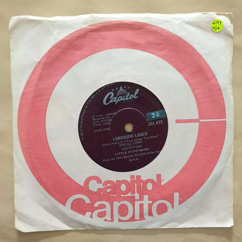 Little River Band  Lonesome Loser - Vinyl 7" Record - Very-Good+ Quality (VG+)