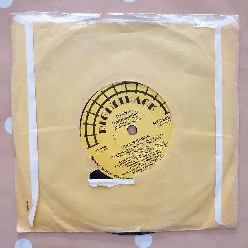 Julius Brown  Diana - Vinyl 7" Record - Very-Good+ Quality (VG+)