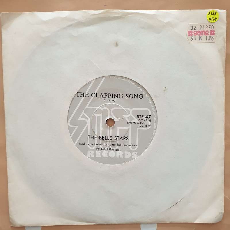 The Belle Stars  The Clapping Song - Vinyl 7" Record - Very-Good+ Quality (VG+)