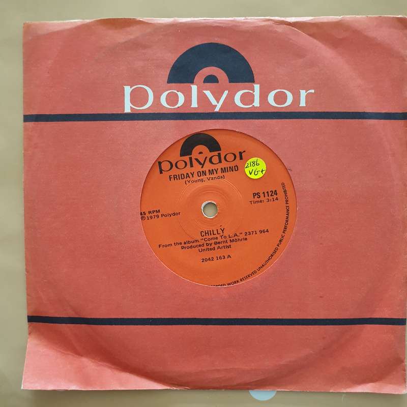 Chilly  Friday On My Mind / Get Up And Move - Vinyl 7" Record - Very-Good+ Quality (VG+)