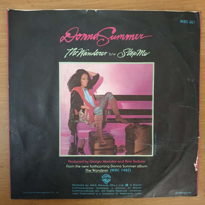 Donna Summer  The Wanderer - Vinyl 7" Record - Very-Good+ Quality (VG+)