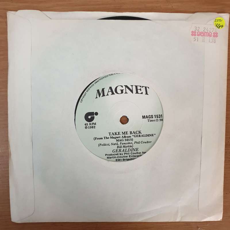Geraldine  Take Me Back - Vinyl 7" Record - Very-Good+ Quality (VG+)