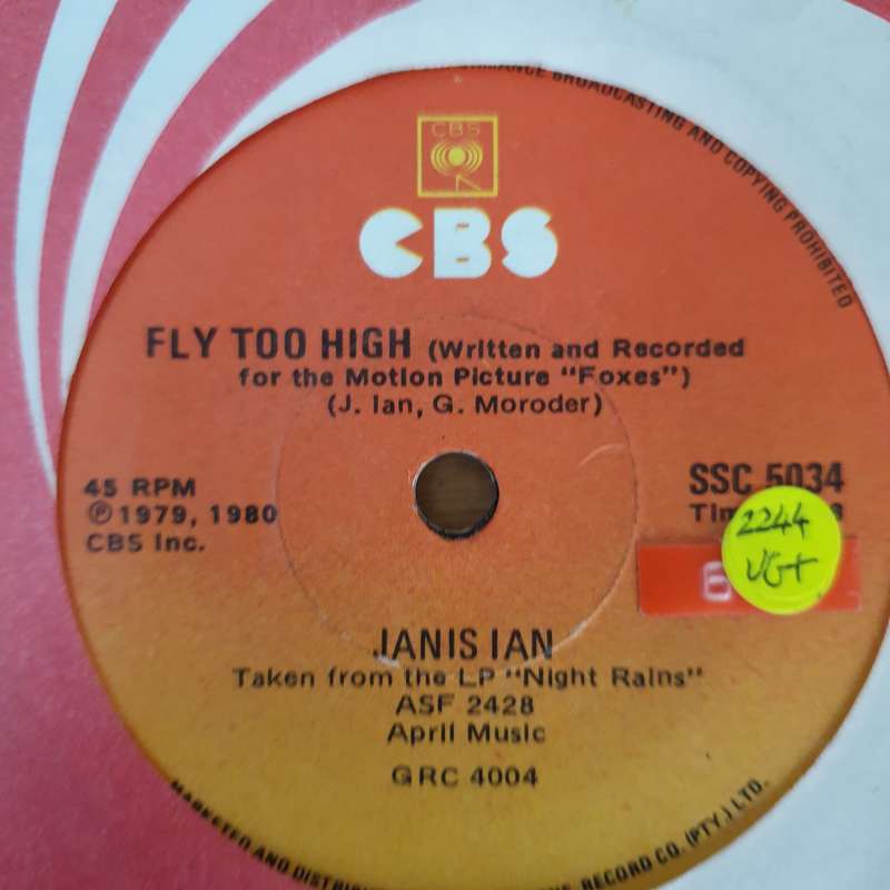 Janis Ian  Have Mercy Love / Fly Too High- Vinyl 7" Record - Very-Good+ Quality (VG+)