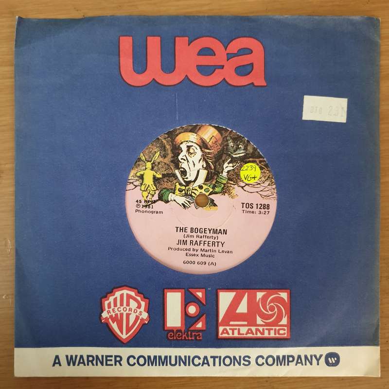 Jim Rafferty  The Bogeyman - Vinyl 7" Record - Very-Good+ Quality (VG+)