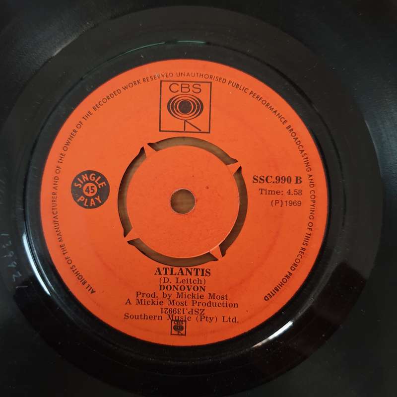 Donovan  To Susan On The West Coast Waiting / Atlantis - Vinyl 7" Record - Very-Good- Quali...