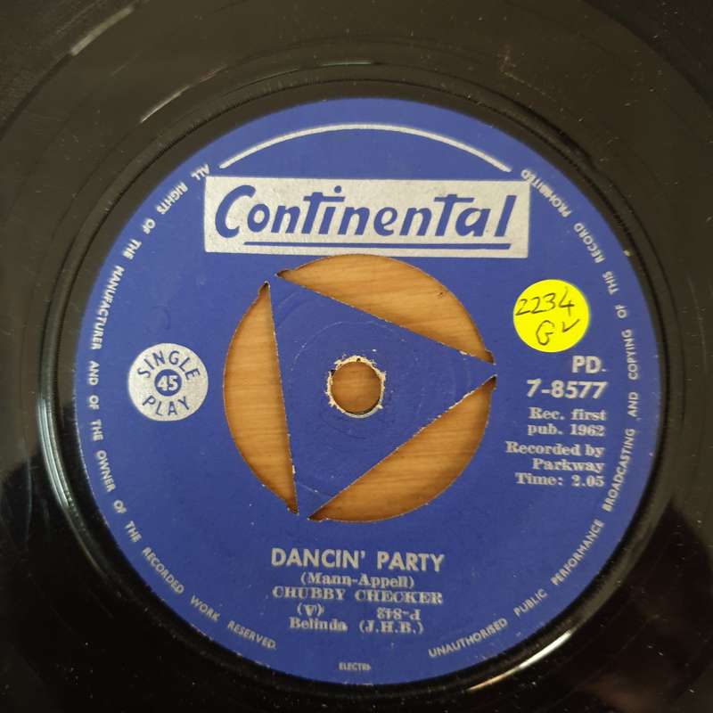 Chubby Checker - Dancin' Party - Vinyl 7" Record - Good Quality (G)