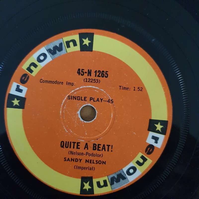 Sandy Nelson  Let There Be Drums - Vinyl 7" Record - Good+ Quality (G+)