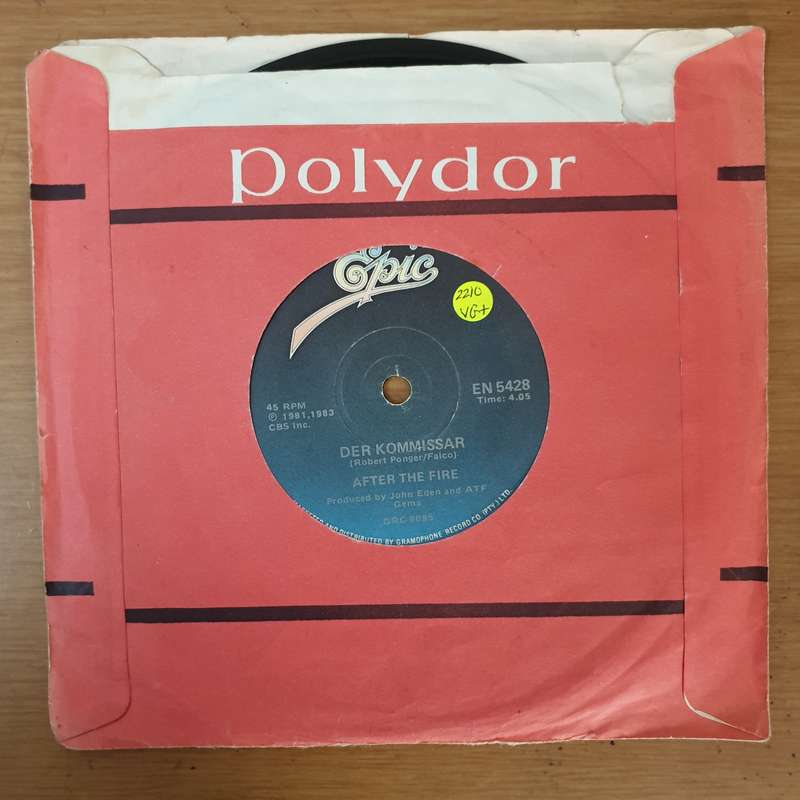 After The Fire  Der Kommissar  - Vinyl 7" Record - Very-Good+ Quality (VG+)