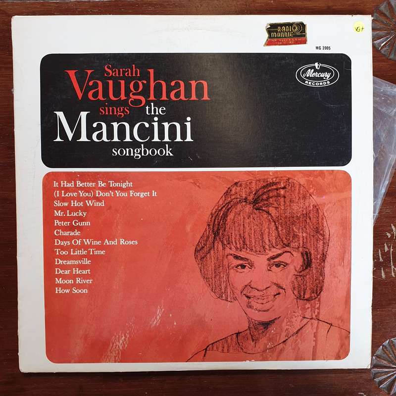 Sarah Vaughan  Sings The Mancini Songbook -  Vinyl LP Record - Very-Good+ Quality (VG+)