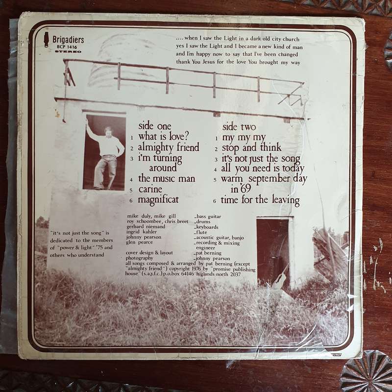 Pat Berning  Warm September Day in '69 - Vinyl LP Record - Very-Good+ Quality (VG+)