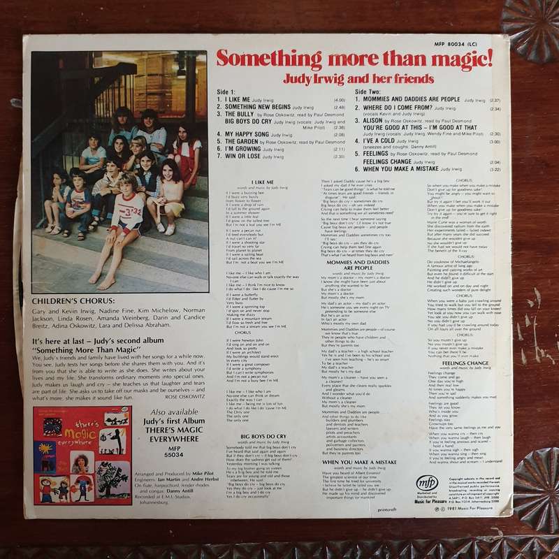 Judy Irwig and her friends - Something More Than Magic - Vinyl LP Record - Very-Good+ Quality (VG+)