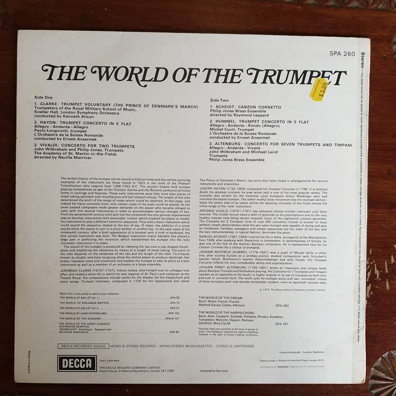The World of the Trumpet - Vinyl LP Record - Very-Good+ Quality (VG+)