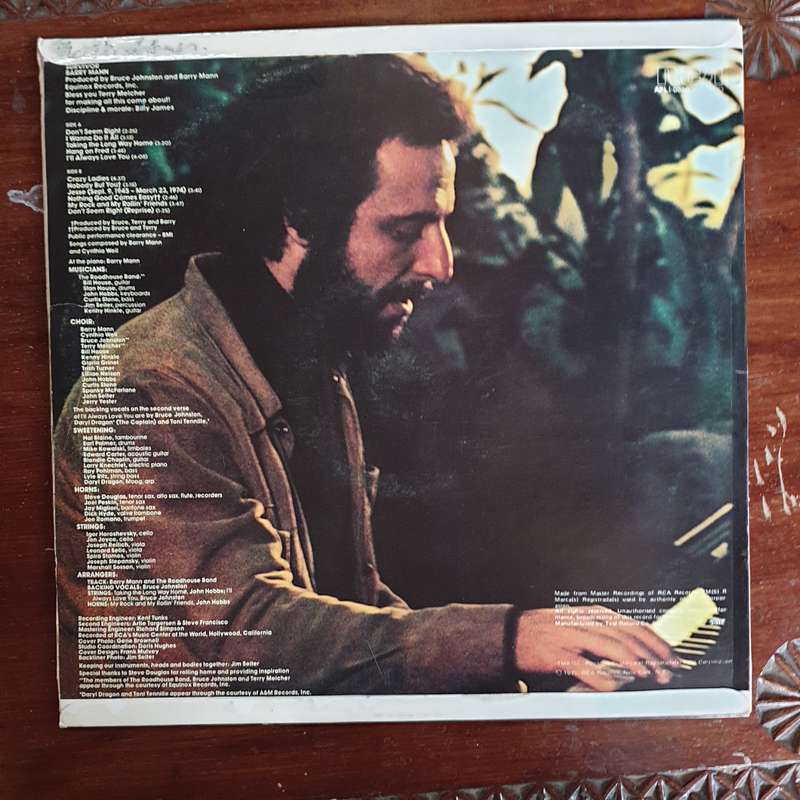 Barry Mann  Survivor - Vinyl LP Record - Very-Good+ Quality (VG+)
