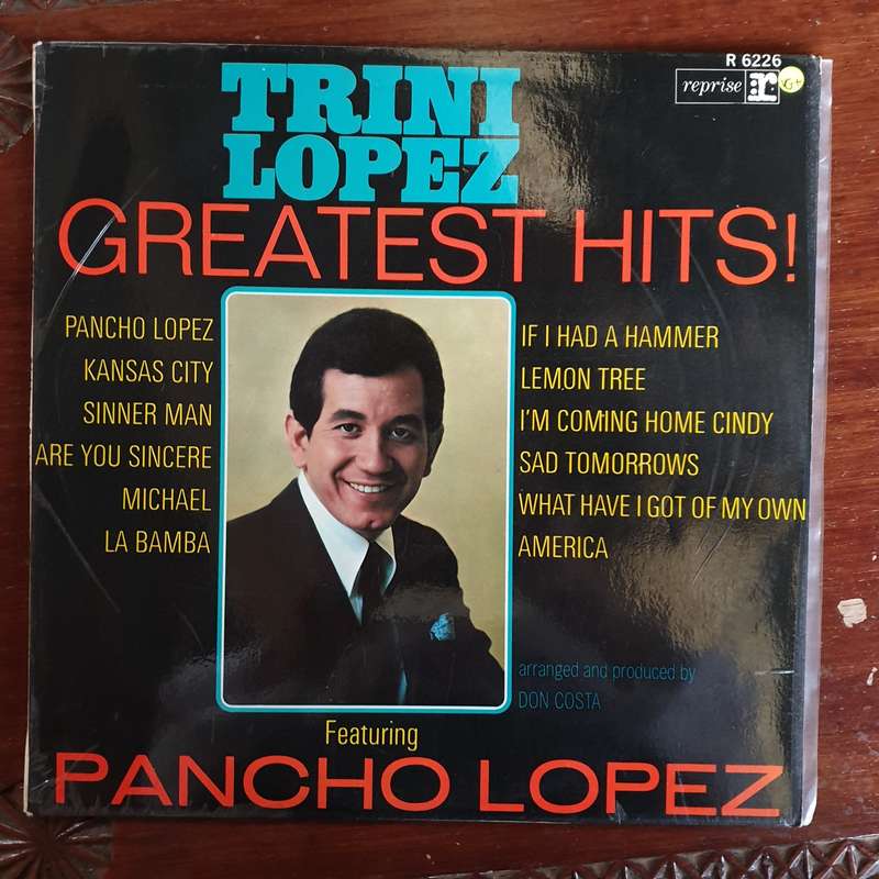 Trini Lopez - Greatest Hits  - Vinyl LP Record - Very-Good+ Quality (VG+)
