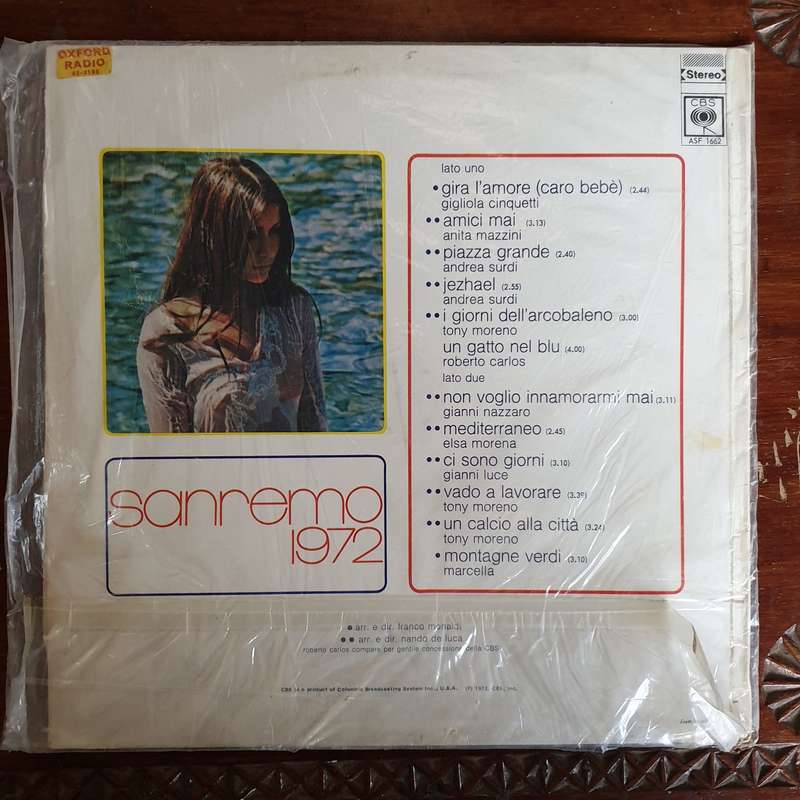 San Remo 1972 - Vinyl LP Record - Very-Good Quality (VG)