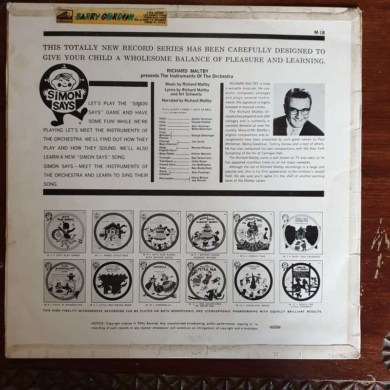 Richard Maltby Presents the Instruments of  the Orchestra - Vinyl LP Record - Very-Good Quality (VG)