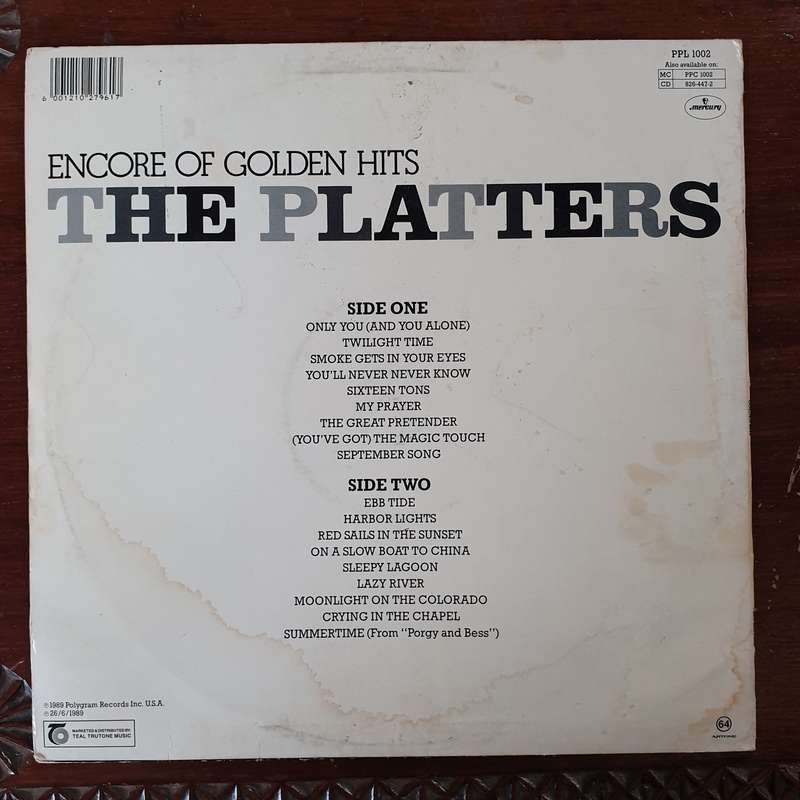 The Platters - Encore of Golden Hits - Vinyl LP Record - Very-Good Quality (VG)