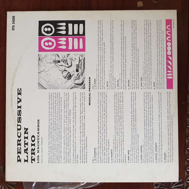 Los Machucambos  Percussive Latin Trio - Vinyl LP Record - Very-Good+ Quality (VG+)