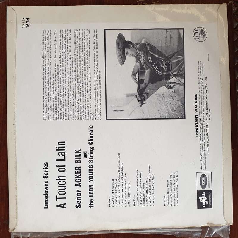Señor Acker Bilk And The Leon Young String Chorale  A Touch Of Latin - Vinyl LP Record - V...