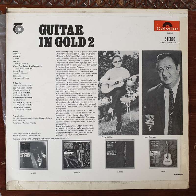 Franz Löffler  Guitar In Gold 2 - Vinyl LP Record - Very-Good+ Quality (VG+)