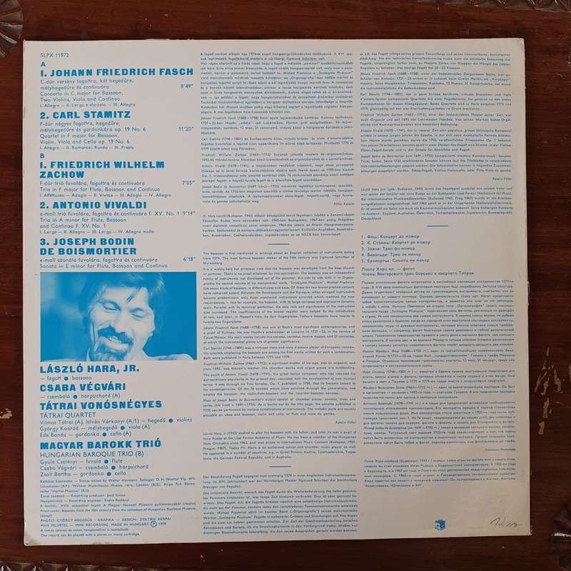 The Classical And Baroque Bassoon - Vinyl LP Record - Very-Good+ Quality (VG+)