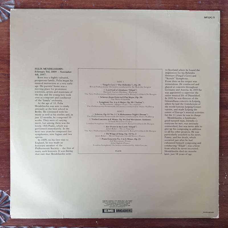 Mendelssohn - Masterpiece - Vinyl LP Record - Very-Good+ Quality (VG+)