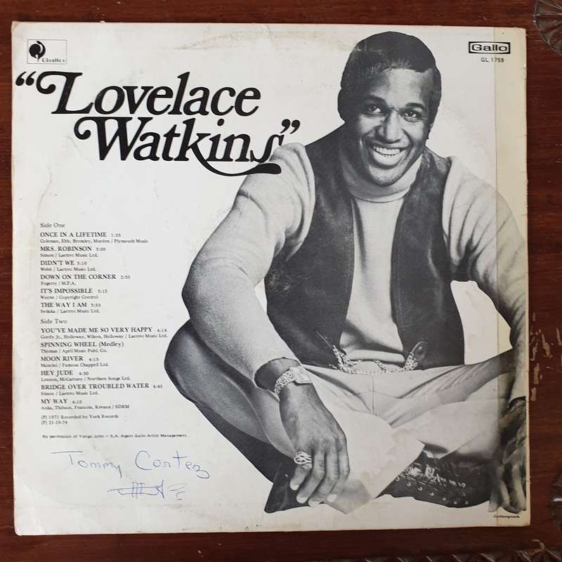 Lovelace Watkins - Live In South Africa   Vinyl LP Record - Good Quality (G)